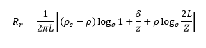 resistance of an electrode 