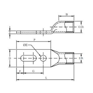 2 Hole, Standard Barrel, Slotted Tongue, W/Insp Window (AWG)