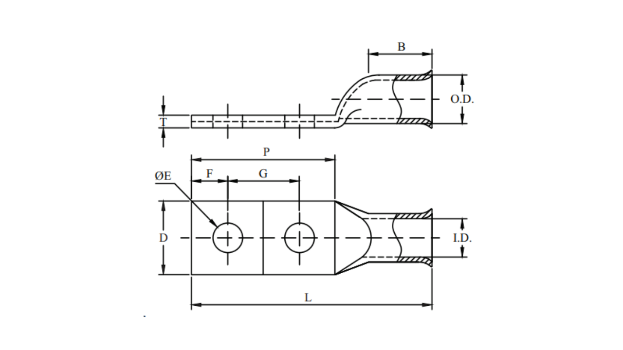 2 Hole, Standard Flared Barrel, Break Away Tongue, W/Insp Window (AWG)