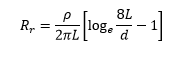 resistance of earth rods 