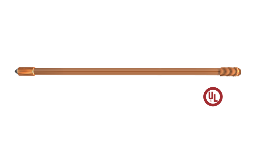 Pure Copper Earth Rods (Threaded)
