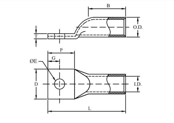 1 Hole, Long Barrel, With/Without Inspection Window (AWG)