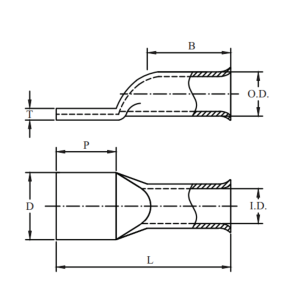 Blank Short Tongue, Long Flared Barrel, With/Without Inspection Window (AWG)