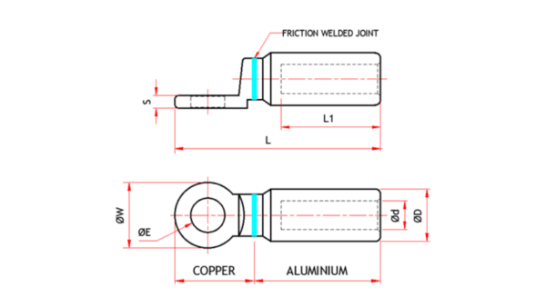 Compression Cable Lugs - Bimetallic ADTL2 Series