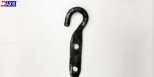 Eye hook is rinsed and wiped dry